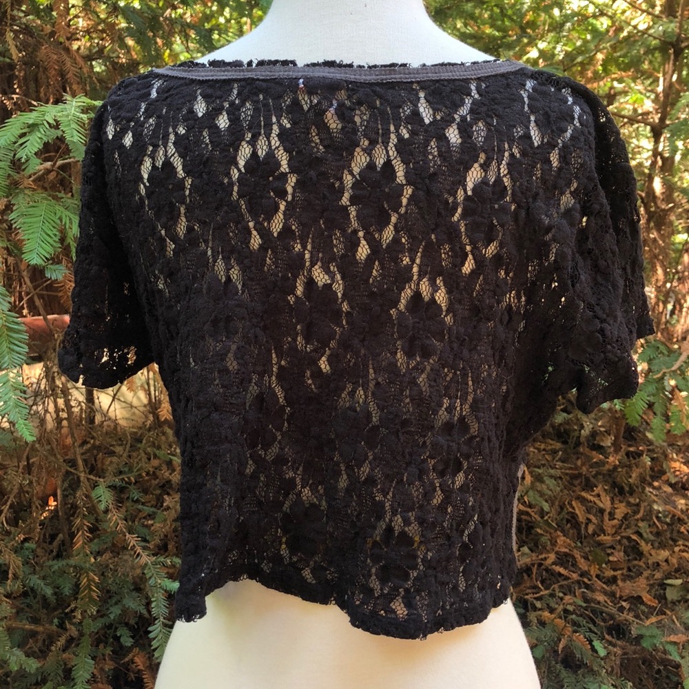 Free People Lace Crop Top - Picture 2 of 3